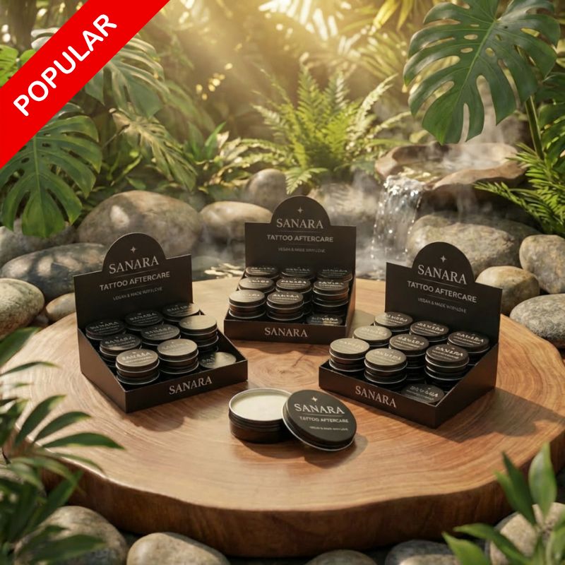3 bandejas (81 piezas) de mantequilla para el cuidado posterior Sanara® de 30 ml