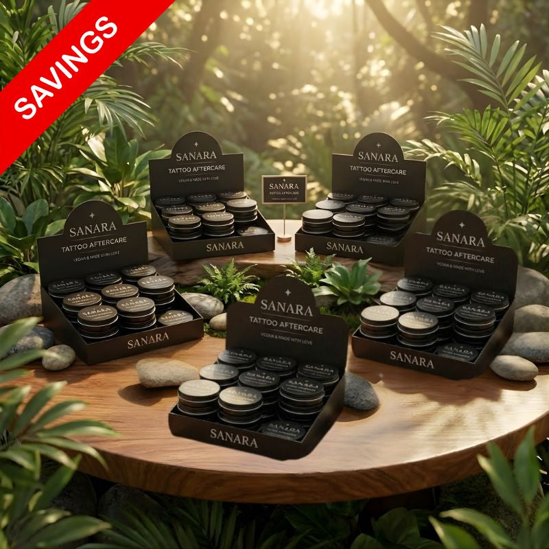 5 bandejas (135 piezas) de mantequilla Sanara® Aftercare de 30 ml